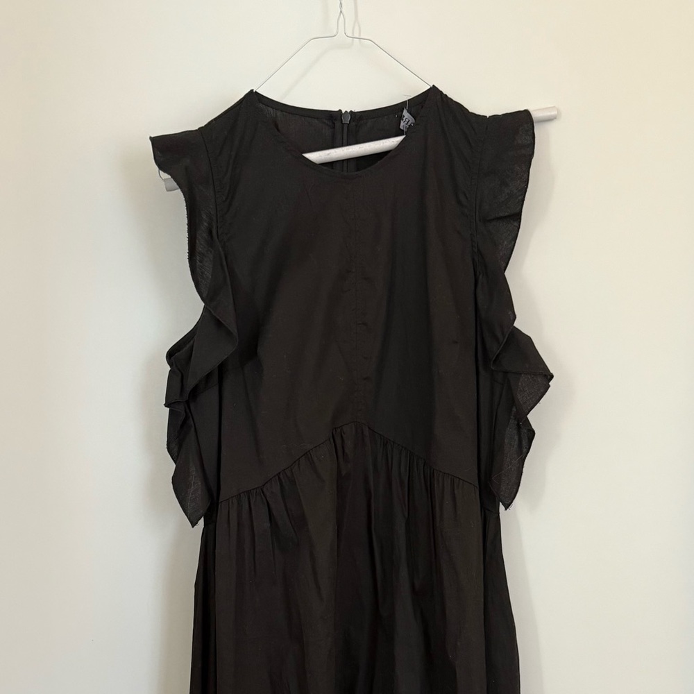 Magari Black Ruffle Dress - Picture 2 of 7